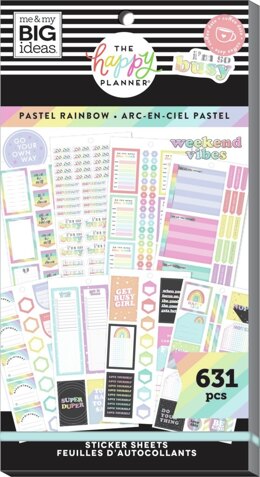 Thr Happy Planner Sticker Value Pack - Pastel Rainbow, 631/Pkg