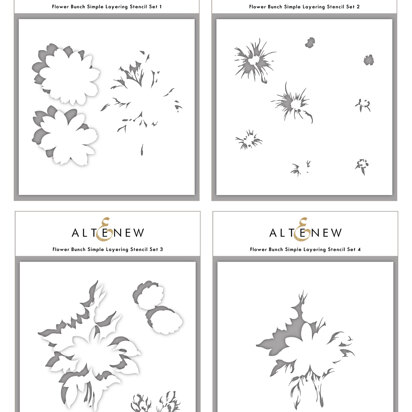 Altenew Flower Bunch Simple Layering Stencil Set (4 in 1)