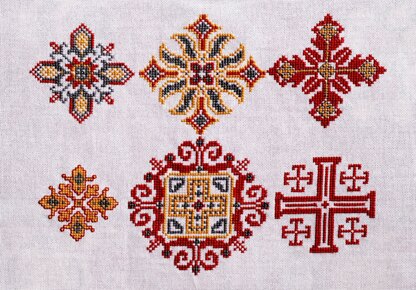 Avlea Folk Embroidery Byzantine Crosses - Downloadable PDF