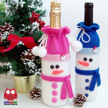 153 Snowman bottle covers for wine and champagne