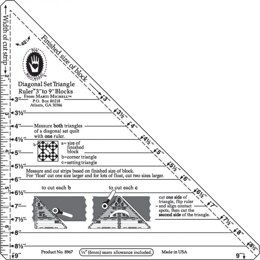 Marti Michell Ruler 3in-9in Diagonal Set Triangle