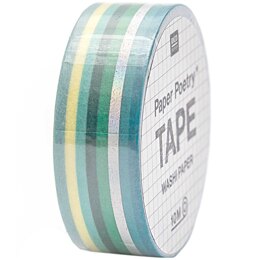 Paper Poetry Bullet Journal Green Stripes Washi Tape