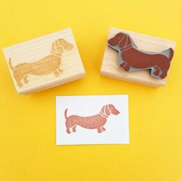 Skull and Cross Buns Dachshund Rubber Stamp