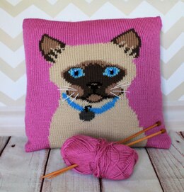 Siamese Cat Portrait Cushion Cover