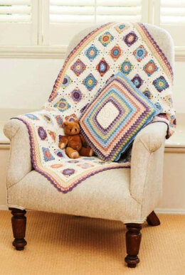 Stylecraf tViolet Baby Blanket & Cushion by Helen Boreham - Naturals Bamboo & Cotton 9er Farbset