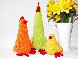 Chickens Trio - Amigurumi