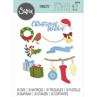 Sizzix Thinlits Die Set 20PK - Christmas Decorations