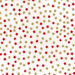 Oddies Textiles Christmas Glitter Cotton Prints - Stars - P311Ivory