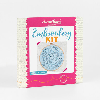 Hawthorn Handmade Winter Doodles Printed Embroidery Kit