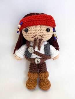 Captain Jack Sparrow amigurumi