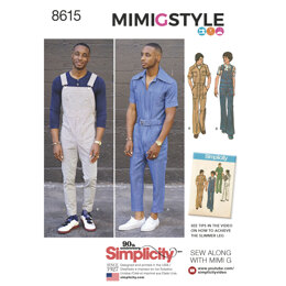 Simplicity 8615 Men's Vintage Jumpsuit and Overalls - Sewing Pattern