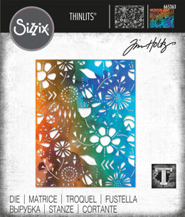 Sizzix Thinlits Die - Folk Flowers by Tim Holtz