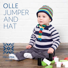 "Olle Jumper and Hat" - Hat Knitting Pattern For Boys in MillaMia Naturally Soft Merino