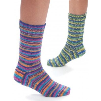 Jacquard & Stripe Socks in Patons Kroy Socks