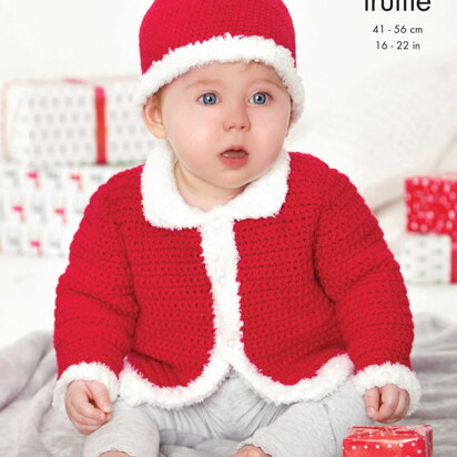 Christmas Jackets & Hat Crocheted in King Cole Cherished DK and Truffle - 5863 - Downloadable PDF