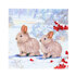 Crystal Art Winter Bunnies, 18x18cm Card Diamond Painting Kit