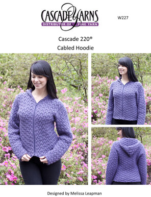 Cabled Hoodie in Cascade 220 - W227