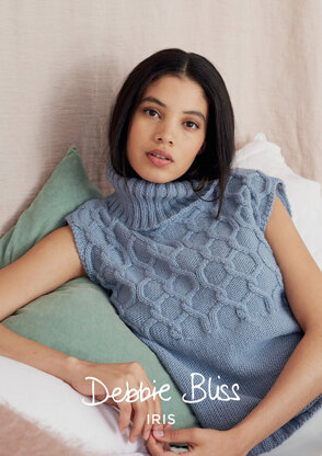 "Jessamine Top" - Top Knitting Pattern For Women in Debbie Bliss Iris