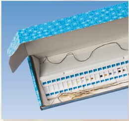 Nadelbehälter, Aufbewahrungsbox und 10 leere Musterkarten von Pako– 25,4 x 5,71 x 6,35 cm