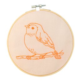 Cotton Clara Robin Embroidery Kit - 16cm