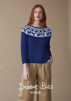 Rosalind Jumper - Knitting Pattern For Women in Debbie Bliss Piper