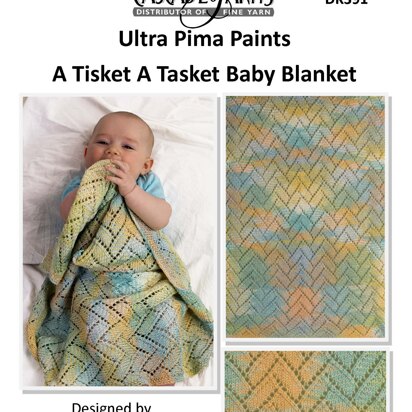 A Tisket A Tasket Baby Blanket in Cascade Yarns Ultra Pima Paints - DK391 - Downloadable PDF