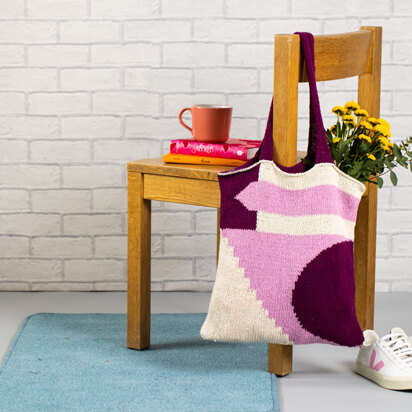 Hanna Tote Bag - Free Knitting Pattern For Women in Paintbox Yarns Recycled Cotton Worsted by Paintbox Yarns