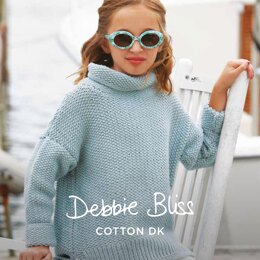 Moss St Tunic - Jumper Knitting Pattern for Kids in Debbie Bliss Cotton DK by Debbie Bliss