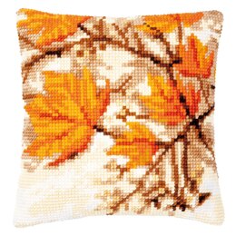 Vervaco Autumn Leaves Cross Stitch Cushion Kit  - 40 x 40 cm
