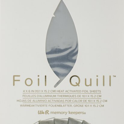 We R Memory Keepers Foil Quill Foil Sheets 4"X6" 30/Pkg - Silver Swan