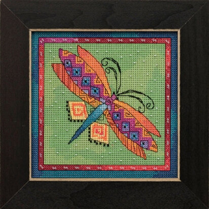 Mill Hill Flying Colors - Dragonfly Lime - 5.75in x 5.75in