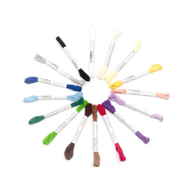 Paintbox Crafts 6 Strand Embroidery Floss 16 Skein Color Pack - Beginner