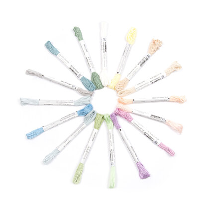 Paintbox Crafts 6 Strand Embroidery Floss 16 Skein Color Pack - Pastels