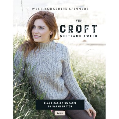 Alana Cabled sweater in West Yorkshire Spinners The Croft Shetland Tweed - DBP0053 - Downloadable PDF