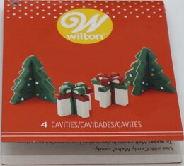 Wilton Christmas Tree and Present 3-D Silicone Candy Mold, 4-Cavity