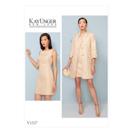 Vogue Misses' Princess Seam Jacket and V-Back Dress with Straps V1537 - Sewing Pattern