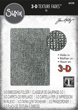 Tim Holtz 3-D Texture Fades Embossing Folder Woven by Tim Holtz