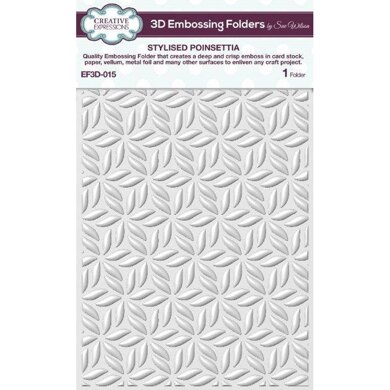 Creative Expressions Stylised Poinsettia 3D Embossing Folder 5.75in x 7.5in