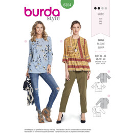 Burda Style Women's Blouse B6354 - Paper Pattern, Size 10-20