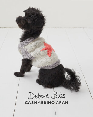 "Puppy Star Jumper" - Jumper Knitting & Crochet Pattern in Debbie Bliss Cashmerino Aran - DB086 - Leaflet