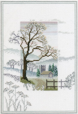 Derwentwater Designs Winter Tree Cross Stitch Kit - 17cm x 25cm