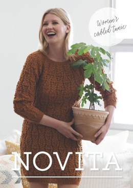Women's Cabled Tunic in Novita Nordic Wool - Downloadable PDF