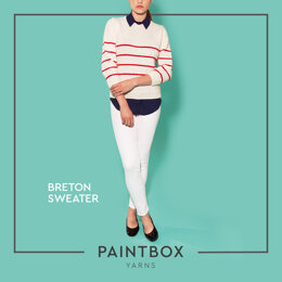 "Breton Sweater" - Sweater Knitting Pattern For Women in Paintbox Yarns Simply DK - DK-Wom-001