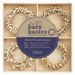 Papermania Wooden Shapes (20pcs) - Bare Basics - Wreaths
