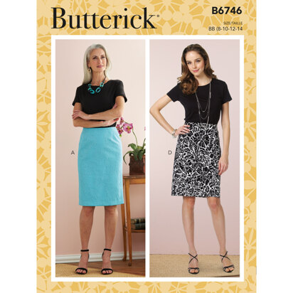 Butterick Gerade Röcke und Gürtel für Damen B6746 - Schnittmuster