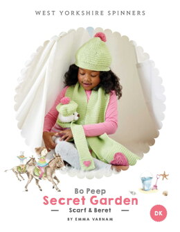 Secret Garden Scarf & Beret in West Yorkshire Spinners Bo Peep Luxury Baby DK - Downloadable PDF
