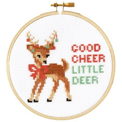 The Stranded Stitch Good Cheer Cross Stitch Kit - 5 inches