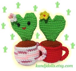 Amigurumi Heart Cactus - Crochet Pattern