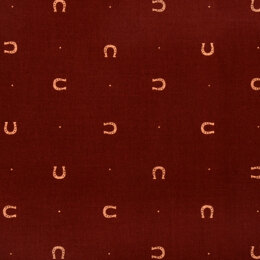Figo Fabrics Lucky Charms - Dark Brown Horseshoe