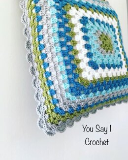 Granny Square Crochet Cushion Cover